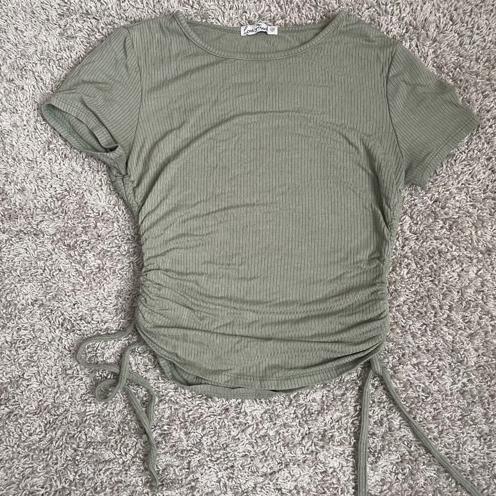 Sage Green Ribbed Top